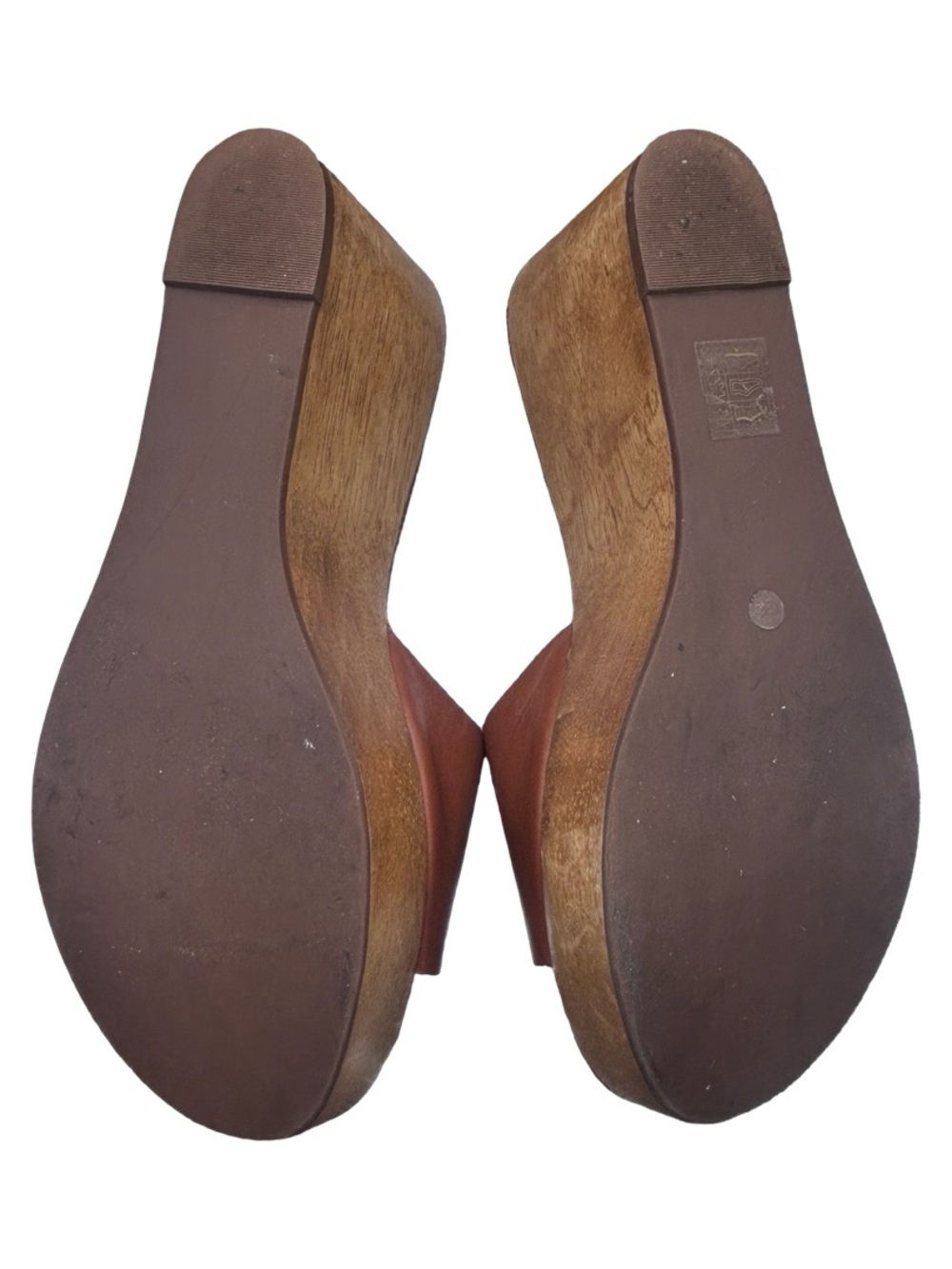 Tory Burch Patty Leather Platform Wedge Slides Brown Size 9.5 - Picture 11 of 12
